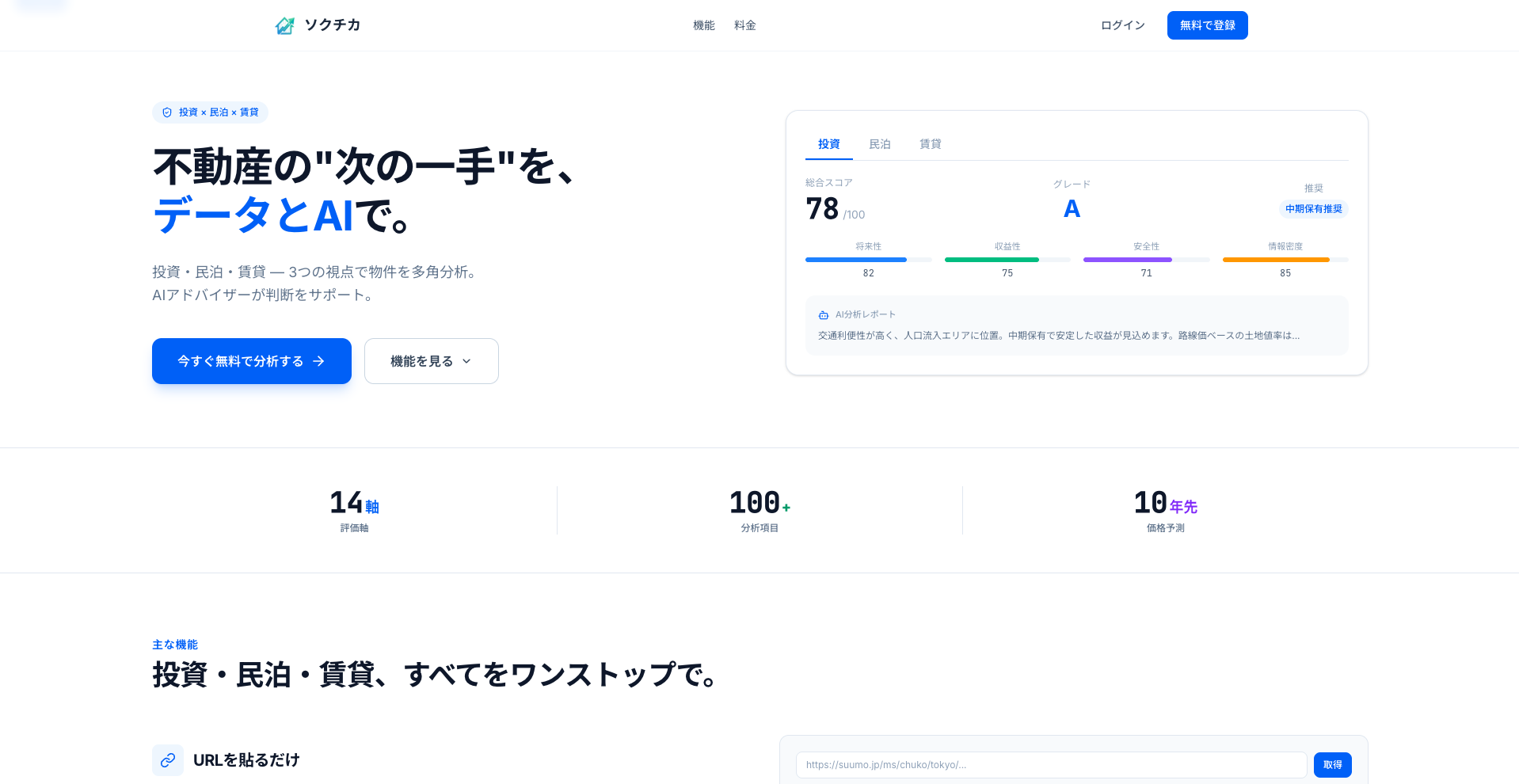 ソクチカ - AI不動産投資分析